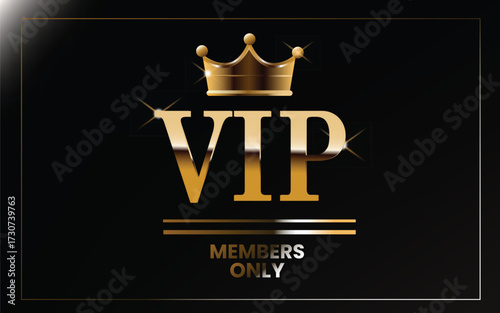 Premium VIP Card with Gold Elements and Crown | Exclusive Luxury Membership Design