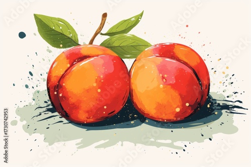 Isolated ripe apricots on a white background showcasing their natural texture and color