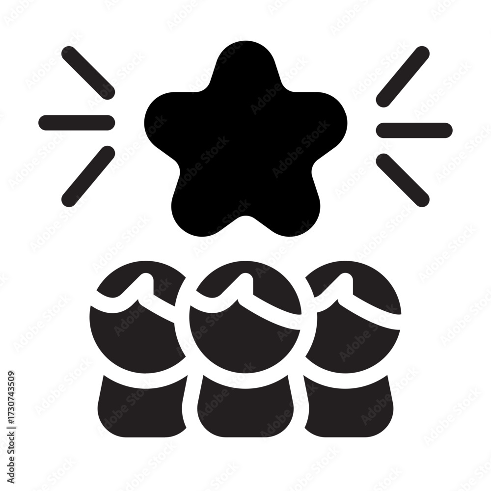 Obraz premium Success Celebration Solid Icon