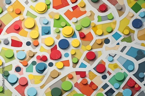 Infographic city map in vector perspective  a visual guide to urban layout and features