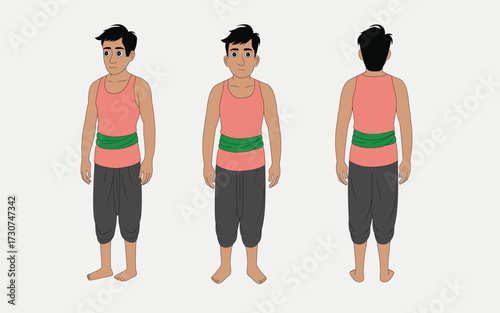 Indian man cartoon character. moral stories for the best cartoon character.