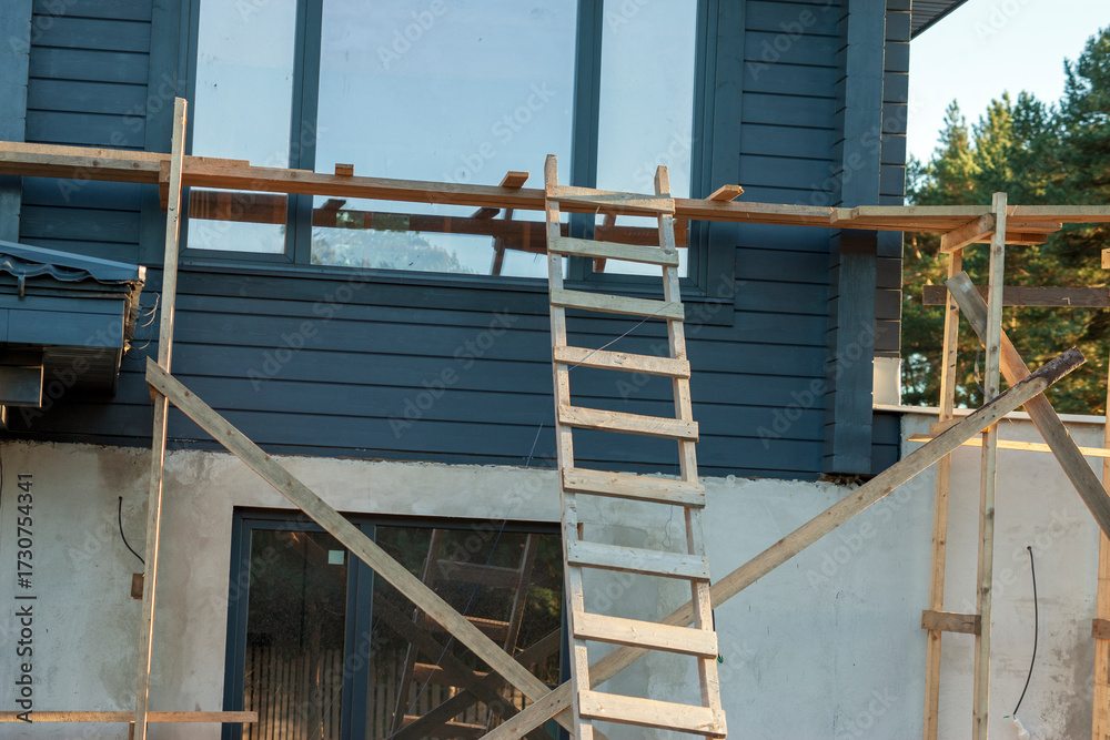 Obraz premium scaffolding and ladder