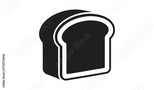 Loaf of bread isolated on white background illustration