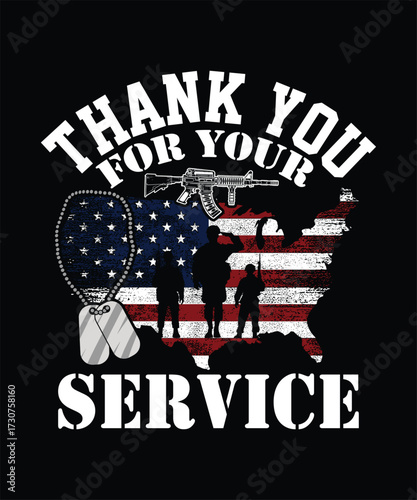 THANK YOU FOR YOUR SERVICE TSHIRT DESIGN