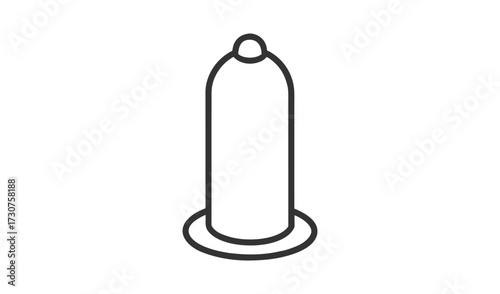 Condom isolated on white background for safe sex concept