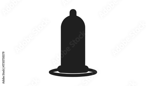 Black condom icon isolated on white background vector