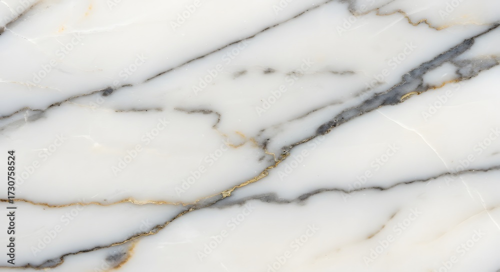 Fototapeta premium White Marble Texture Background with Gold Veins