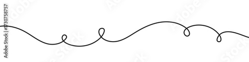 Minimalistic hand drawn squiggle line divider