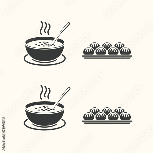 Art of silhouette of a modern desk lamp with a flexible gooseneck and a wide shade, isolated on a light cream background, perfect for design projects