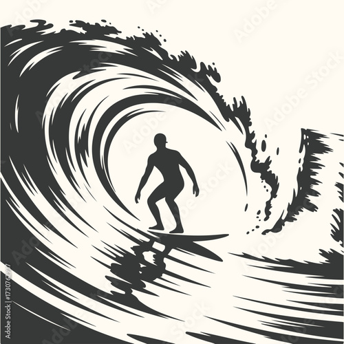 Art of stylized monochrome portrait of a man wearing a bucket hat, sunglasses, and a thick chain, set against a radiating sunburst background, evoking a hiphop or urban aesthetic