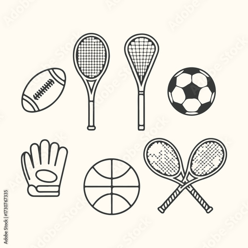 Vector art of collection of nine black toilet icons in silhouette, showcasing various designs and styles of toilets, isolated on a light cream background, representing bathroom fixtures and plumbing