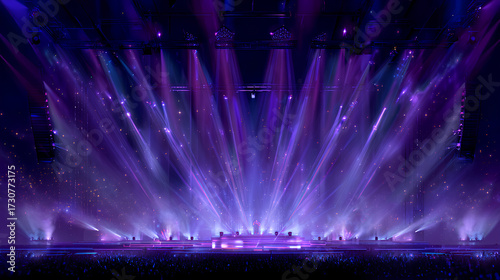 Stage lights in the night