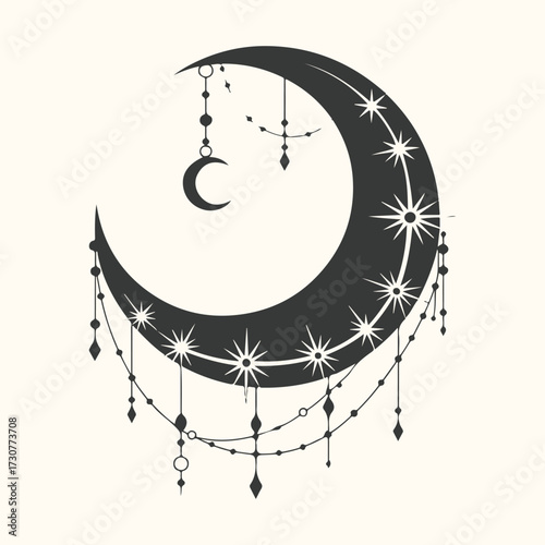 Art of a simple line drawing of a tropical beach scene with a palm tree, a lounge chair, and the sun shining brightly over the ocean waves