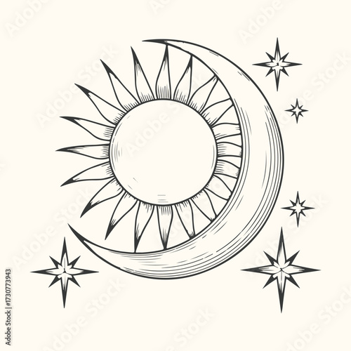 Art of stylized silhouette of a pine tree with exposed roots on the bank of a body of water, featuring a wavy surface and horizontal lines representing ripples, set against a plain background