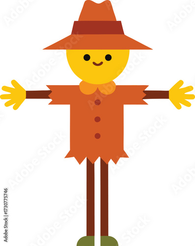 scarecrow missing an arm  white background 