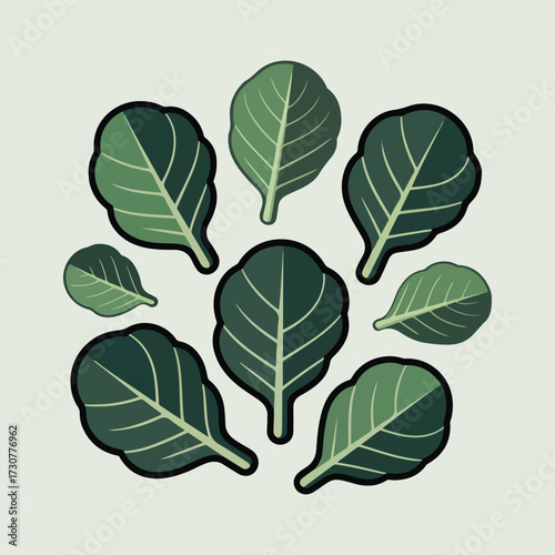 Celebrate National Kale Day with bold vector art of kale leaves, typography, cartoon characters, healthy food icons, and minimalist solid color illustrations for digital and print use
