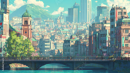 Aerial view of downtown