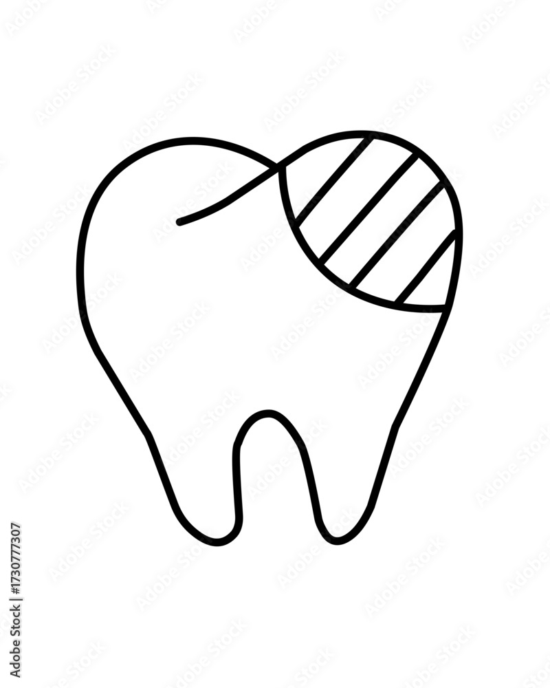 Fototapeta premium Outline icons related to teeth. Linear icon collection. Editable strokes. Vector illustration.