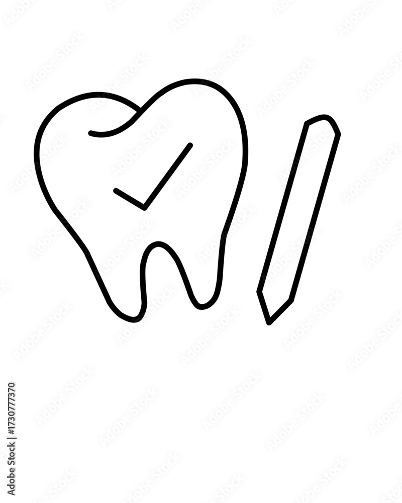 Obraz premium Outline icons related to teeth. Linear icon collection. Editable strokes. Vector illustration.