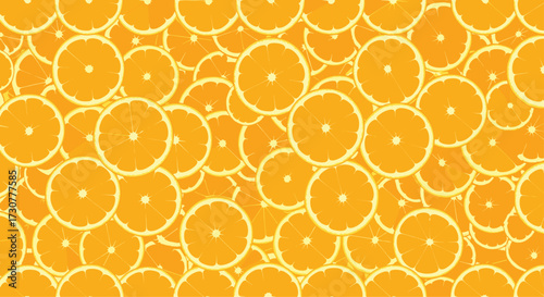 A vibrant pattern of sliced oranges creating a refreshing citrus background.
