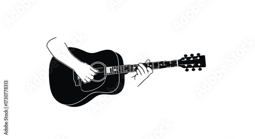 black electric guitar