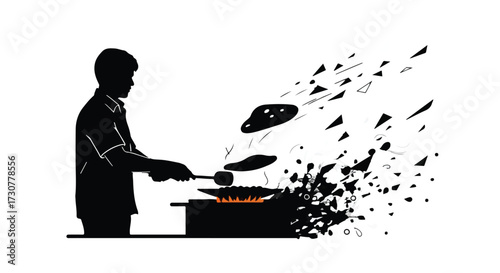 vector illustration of a silhouette of a woman
