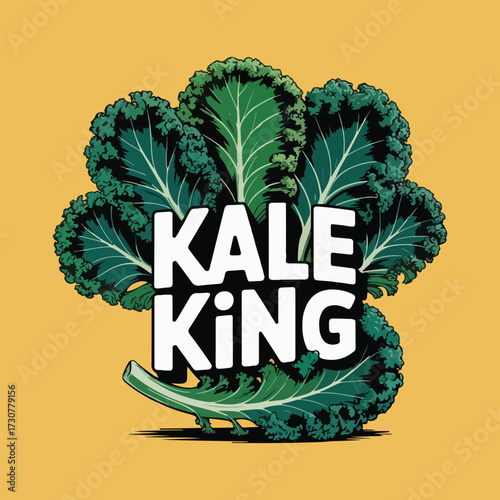 National Kale Day vector illustration featuring fresh kale leaves, healthy salad bowls, smoothies, and eco-friendly organic design in clean solid colors perfect for modern flat graphics