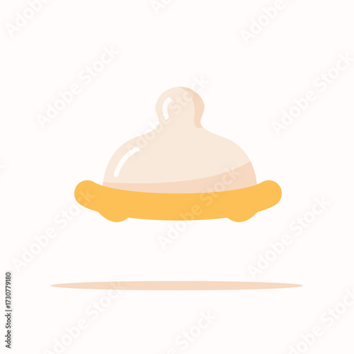 Contraceptive device, diaphragm for sex for contraceptive method in flat style. Elements of safe sex