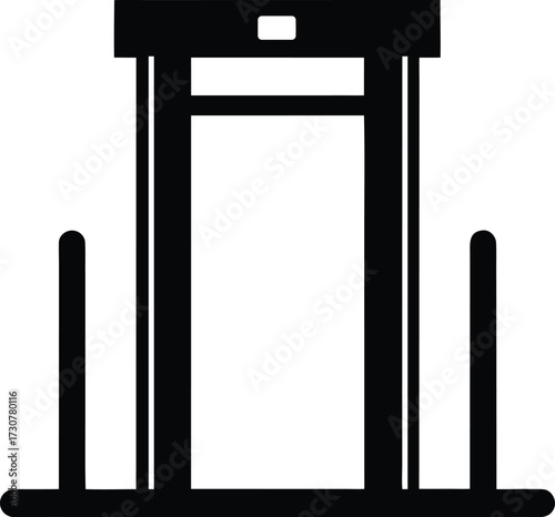 Turnstile silhouette vector art illustration