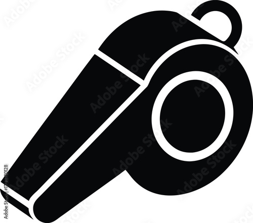 Whistle silhouette vector art illustration