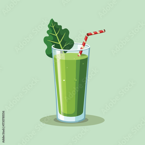 National Kale Day vector illustration featuring fresh kale leaves, healthy salad bowls, smoothies, and eco-friendly organic design in clean solid colors perfect for modern flat graphics