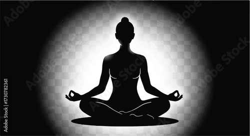 silhouette of a yoga pose