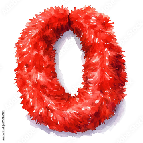 watercolor of Feather Boa, vector, isolated on a white background.