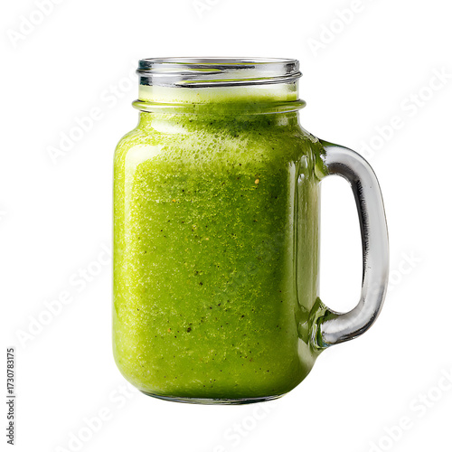 Green Smoothie in Mason Jar Bliss. PNG