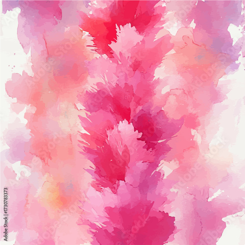 watercolor vector of Feather Boa, isolated on a white background.