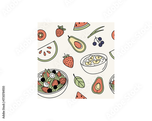 seamless-vector-pattern-with-contemporary-art-food Free SVG Download