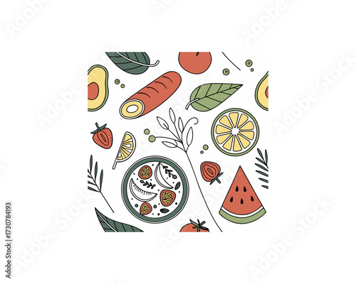 seamless-vector-pattern-with-contemporary-art-food Free SVG Download