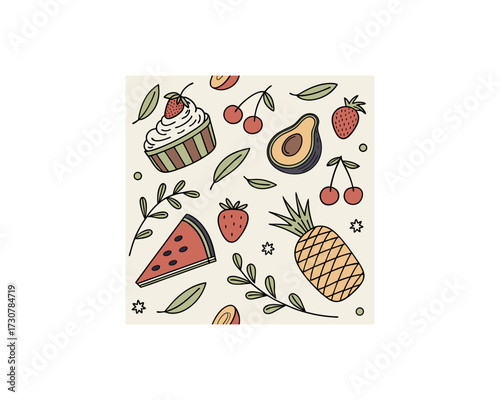 seamless-vector-pattern-with-contemporary-art-food Free SVG Download