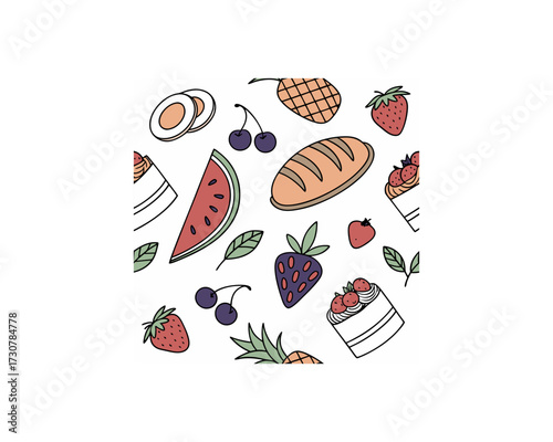 seamless-vector-pattern-with-contemporary-art-food Free SVG Download