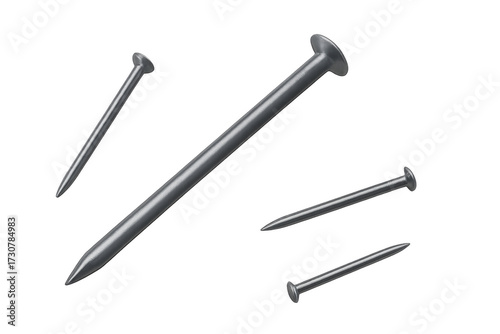 Metal nails and fasteners for construction and carpentry industries