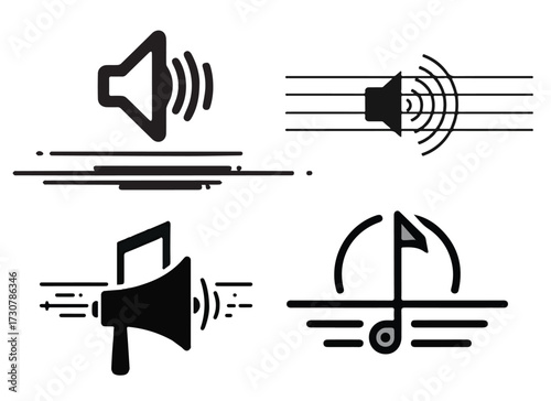 set of musical symbols