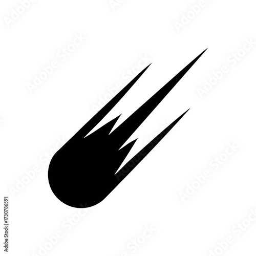 Cosmic comet artwork representing astronomy and outer space Vector illustration