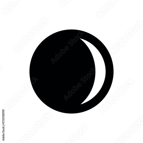 Full moon design illustration symbolizing night sky and mystery Vector illustration