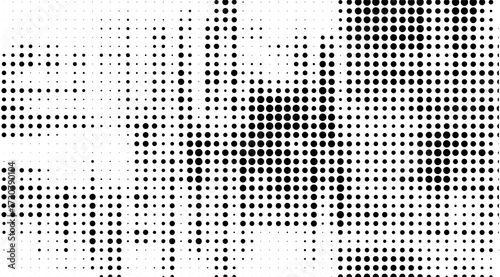 A mesmerizing pattern of black dots cascades across a clean white background, forming an abstract arrangement that creates a visually dynamic and intriguing digital backdrop
