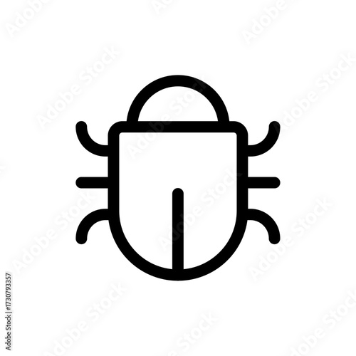Bug icon representing errors, issues, or defects in software development, digital systems, or troubleshooting. Suitable for use in tech-related applications, software bug tracking, and debugging tools