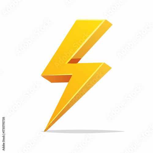A vibrant yellow lightning bolt illustration conveying energy and power with a minimalist design