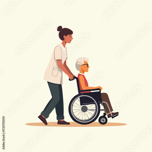 International Day of Older Persons vector illustration promoting respect, dignity, senior citizen rights, elderly care, global awareness, family support, and intergenerational unity