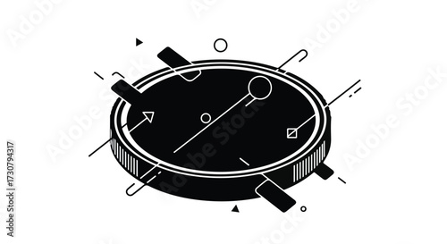 vector illustration of an alarm clock