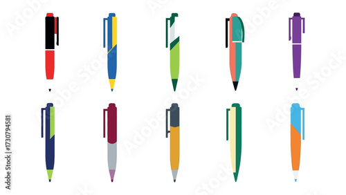 Pens of Creativity: A collection of colorful, artistically designed pens, each poised to unleash streams of imagination and innovation, ready to write and inspire.