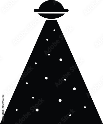 Light year distance concept silhouette vector art illustration